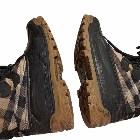 Burberry Nova Check Weather Resistant Lug Sole Tie Snow Boots Size US 6 - Picture 10 of 16